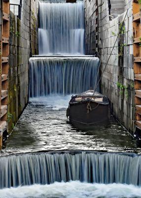 Original Erie Canal Locks at Lockport, NY