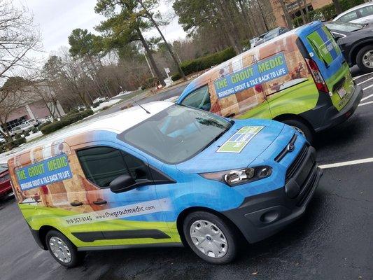 Fleet Wrap for The Grout Medic by SpeedPro Imaging NW Raleigh