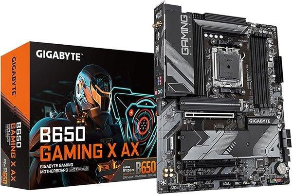 GIGABYTE B650 Gaming X AX (AM5/ LGA 1718/ AMD/ B650/ ATX/ 5-Year Warranty/ DDR5/ PCIe 4.0 M.2/ PCIe 4.0/ USB 3.2 Gen2x2 Type-C/AMD Wi-Fi 6E/