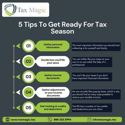 Get Ahead of the Game: 5 Tips to Prepare for Tax Season with Taxmagic! 

Tax season is around the corner, but fret not! With Taxmagic