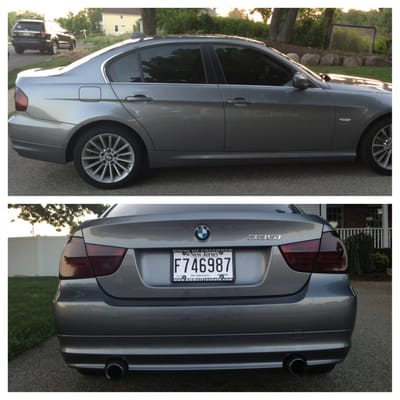 BMW 335i tinted windows and taillights