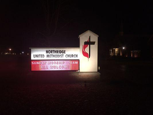 Northridge United Methodist Church Sign