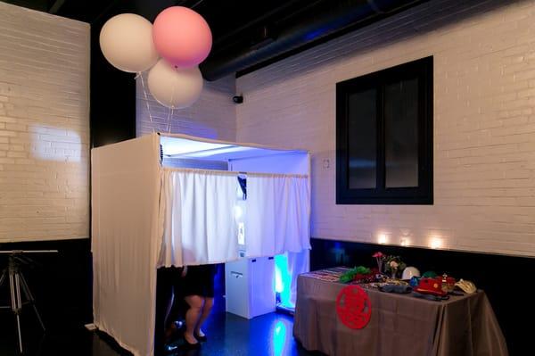 MomoStudio, our enclosed photo booth setting that offers an elegant private look