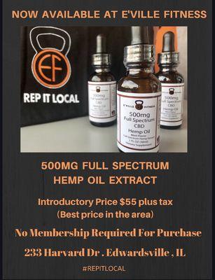 Now Selling Full Spectrum 500mg CBD Oil!