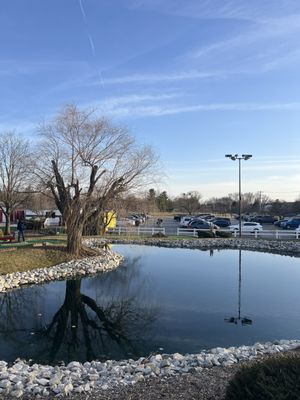 Look over the mini golf course