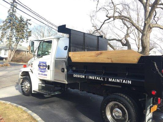 Stone Creations of Long Island Truck Lettering installed by Dolce Designs