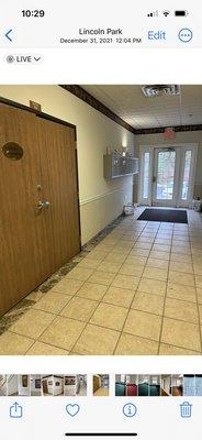 Bright tile and marble hallways