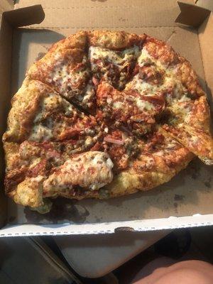 Bad pizza. Papa Johns failure