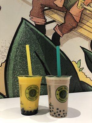 Mango Diamond & Signature Milk Tea