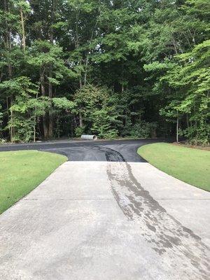 The perfect transition from concrete to asphalt!