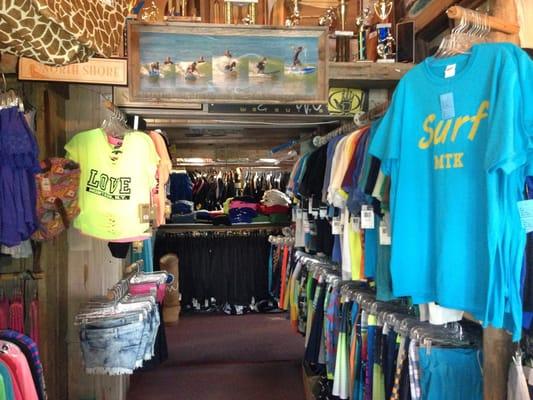 Inside the surf shop