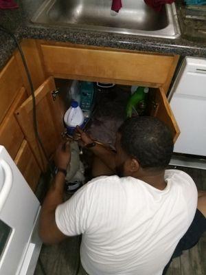 New plumbing.
Leaking under sink no problem