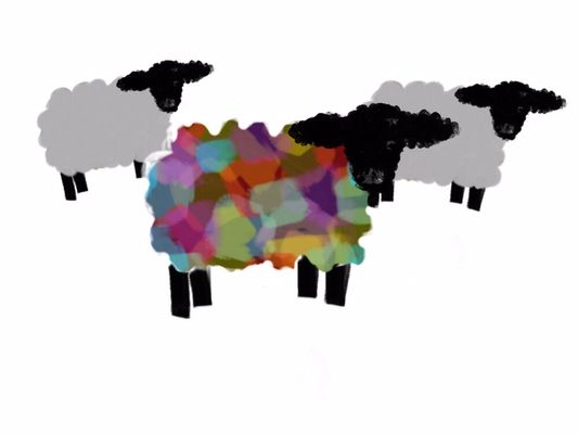 Illustration by our co-owner, Ladianne.  Don't worry about being like everyone else... Just be EWE!!