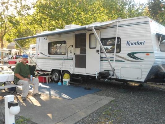 Relaxing at Riverside Rv, Brookings, Or. The nicest park around!