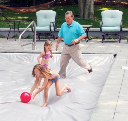 UL listed to meet & exceed pool safety standards ASTM 1346-91 . The most secure pool safety system possible (when covering the pool)