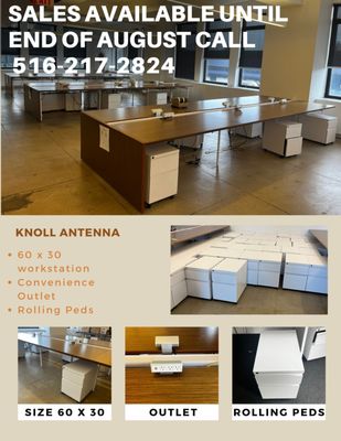 #Knoll benching Workstations with white pedestals