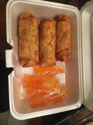 Vegetable Egg Rolls (had 4 but devoured one...)