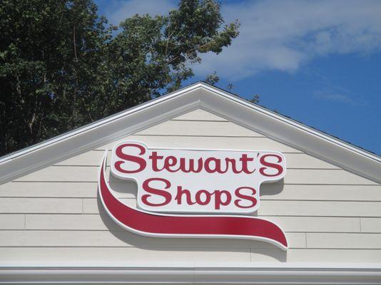 Stewart's Shops Sign above the entrance.