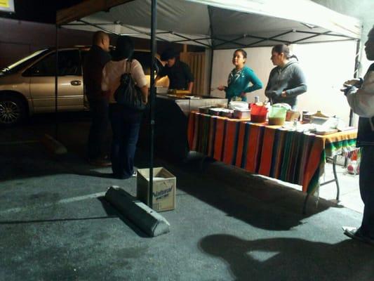 street tacos in the parking lot small delicious