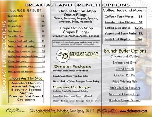 Let your next affair be a Breakfast or Brunch