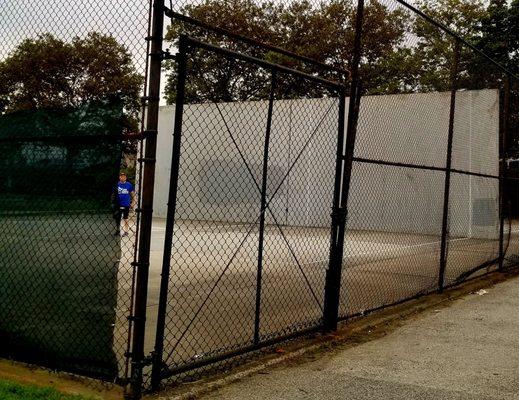 Handball courts...use to play 'Wall Ball!' Here they were good and usually at least one available. :)