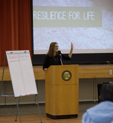 Jaymie Meyer presenting a Resilience for Life workshop for the Arthritis Foundation