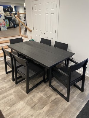 Polywood EDGE dining set in black