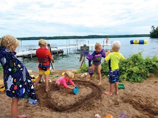 Fun at the beach! Sandy area is great for young kids.