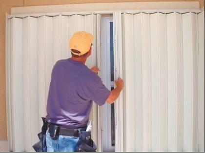 Installing an accordion storm shutter