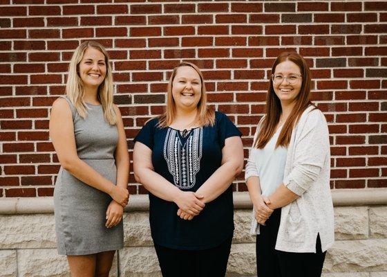 Front desk team: Samantha, Angela, and Nikki