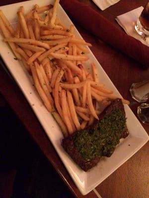 Argentine Steak Skirt and fries with Chimichurri sauce - $18.99