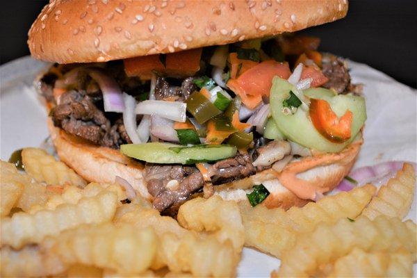 Texas Rib-Eye Habanero Burger..simply our signature