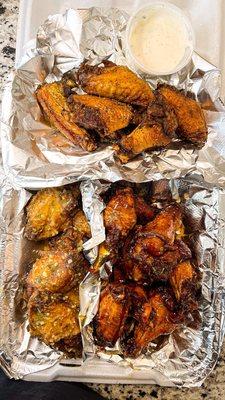 Lemon pepper, garlic parmesan, blazin sweet chili wings