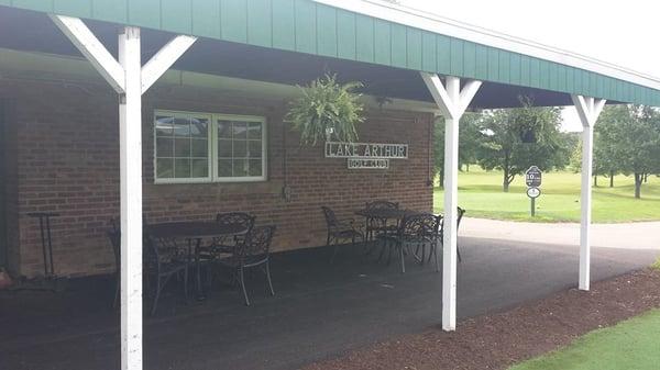 Covered patio is available for outdoor dining and/or drinks.