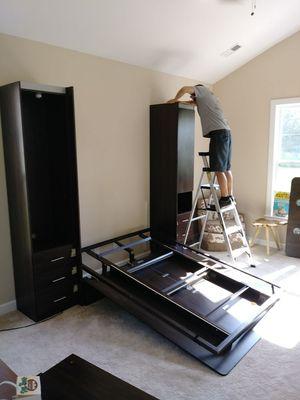 Pick up, delivery and assembly of a Murphy bed for a repeat customer.