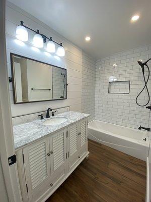 Completed project bathroom remodel