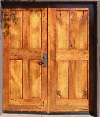 Territorial style mesquite double doors