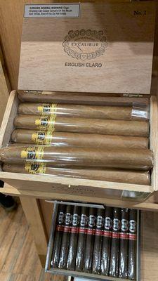 Some of the Cigars in the walk-in humidor