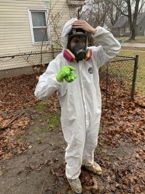 Proper gear is crucial for safety and protection. Basement black mold removal.