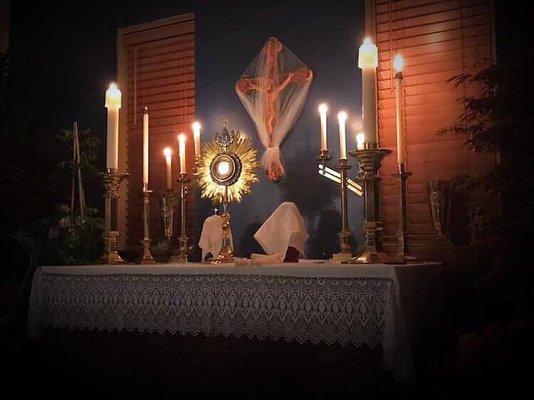 The Monstrance at the Altar of Repose.