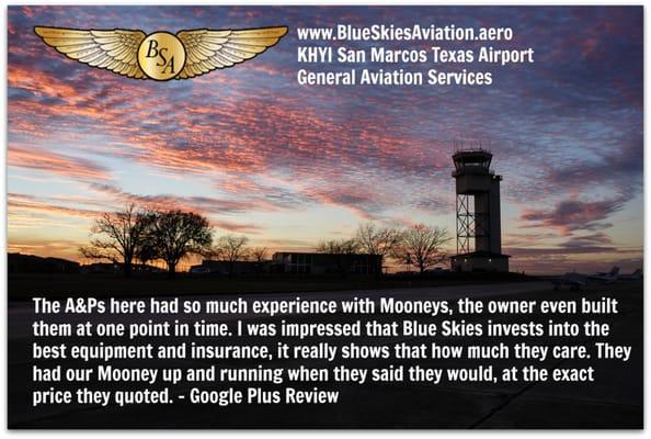 10 Successful Years of Satisfied Customers at Blue Skies Aviation