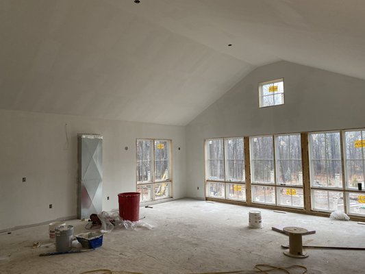 new construction drywall in primer