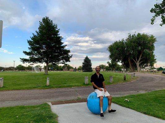 Just taking in the surroundings of Lewis Park. Behind me was a giant soccer field with plenty of area to roam around.