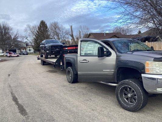 Lifted Dodge 2500 from ID to WA