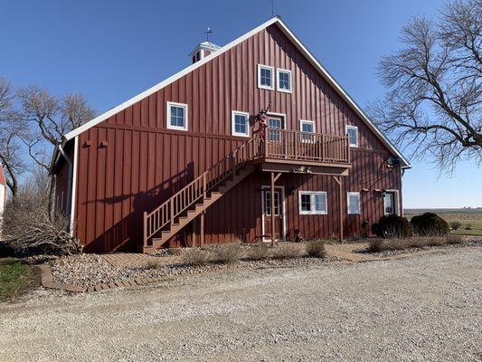 An old English style barn converted into a beautiful lodge