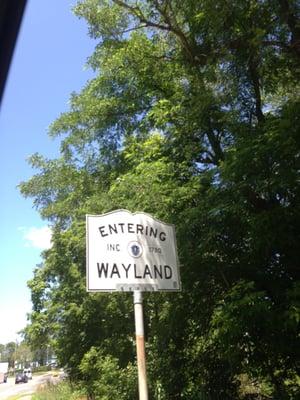 Town Of Wayland -- Entering Wayland, Sign from Route 27, Wayland