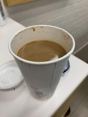 Half full "medium" coffee