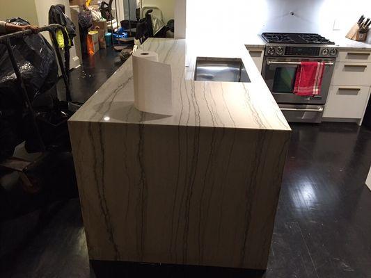 Island countertop after