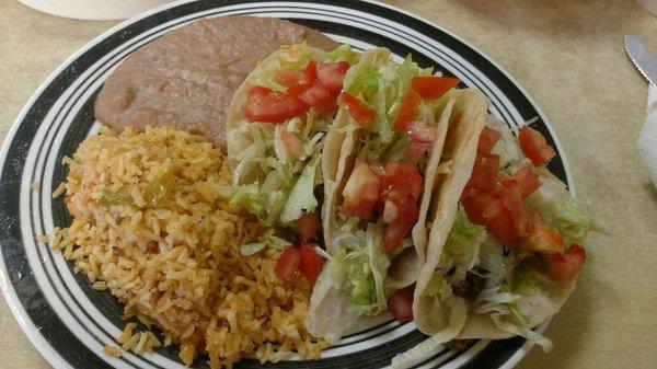 Soft beef tacos @ Taco Fiesta