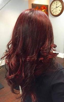 Beautifully colored and curled by Mimi